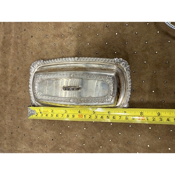 Vintage Pilgrim Silver Co. Silver Plated Butter Dish w/Lid Marked "Pilgrim 73" - Picture 8 of 8